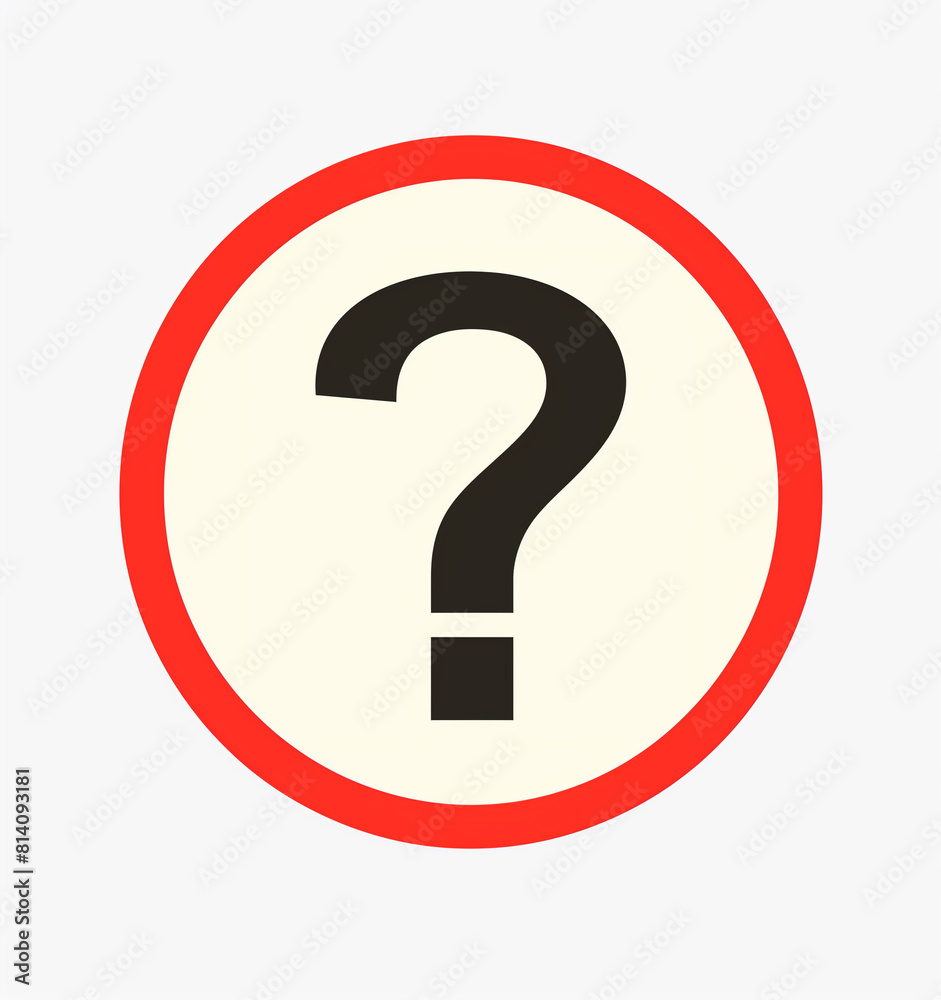 No question mark sign, simple vector illustration with bold black outlines on white background, flat design, no shadows or gradients
No question mark sign, simple vector illustration with bold black outlines on white background, flat design, no shadows or gradients