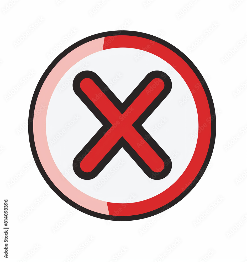 No question mark sign vector icon on white background, simple design, flat color illustration, bold lines, red circle with black crossed out and thick line around the whole shape No question mark sign vector icon on white background, simple design, flat color illustration, bold lines, red circle with black crossed out and thick line around the whole shape