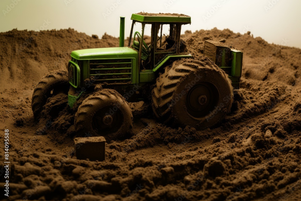 Agricultural Tractor soil farm seed. Plant industry. Generate Ai Agricultural Tractor soil farm seed. Plant industry. Generate Ai