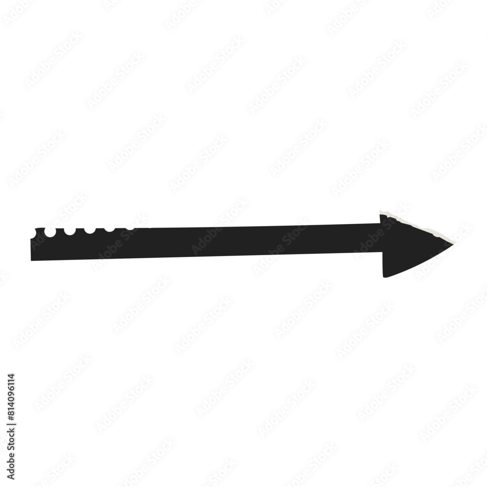 Straight arrow. Arrow from torn or cut out paper. Straight arrow. Arrow from torn or cut out paper.