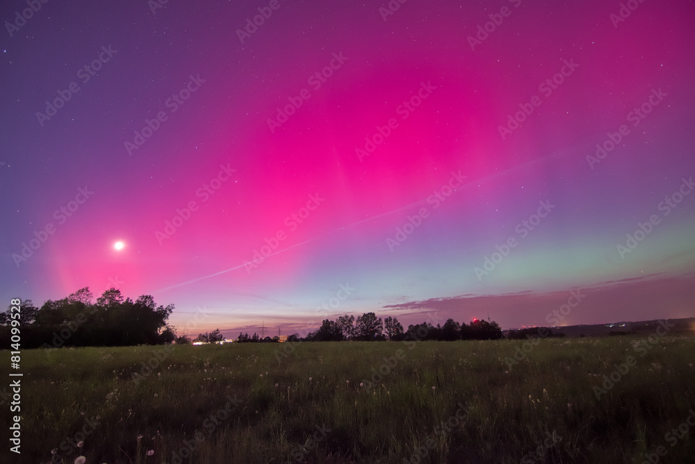 bright, rare aurora borealis in Germany (Saxony) visible to the naked eye on the 10th and 11th of May 2024. bright, rare aurora borealis in Germany (Saxony) visible to the naked eye on the 10th and 11th of May 2024.