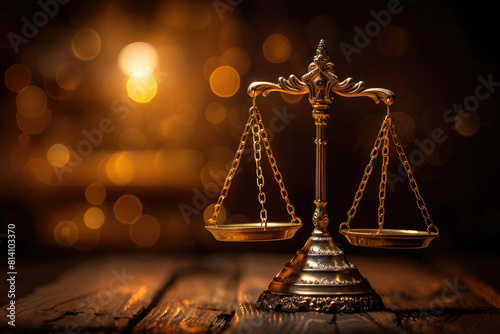 scales of justice on a dark background