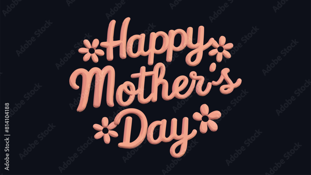 Happy Mothers Day Typography Design with dark background Happy Mothers Day Typography Design with dark background