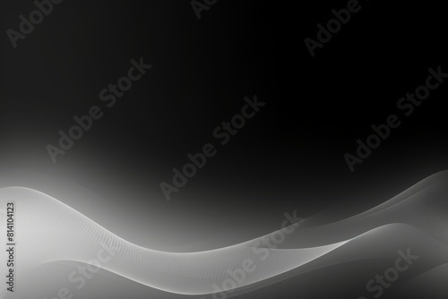 Black and White background, abstract smooth lines on black background, abstract background with copy space