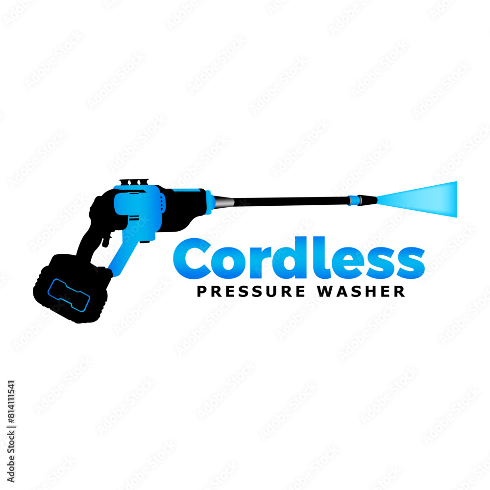 Cordless Pressure Washer Gun Logo Template Cordless Pressure Washer Gun Logo Template