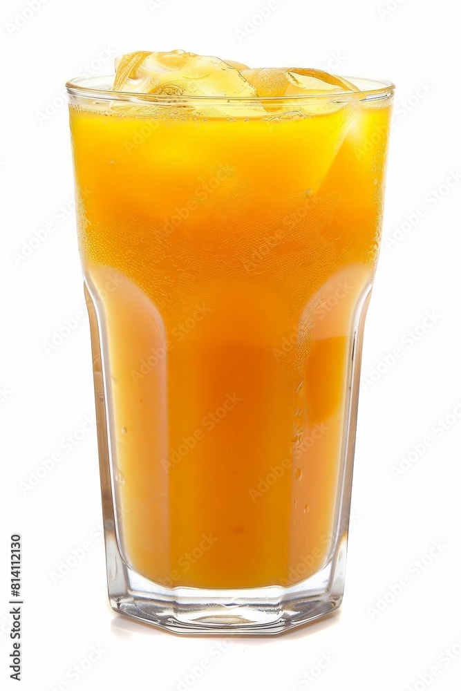 Cuban guarapo juice in a glass isolated on white background Cuban guarapo juice in a glass isolated on white background
