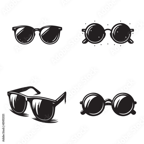 Sunglass tropical vector design1