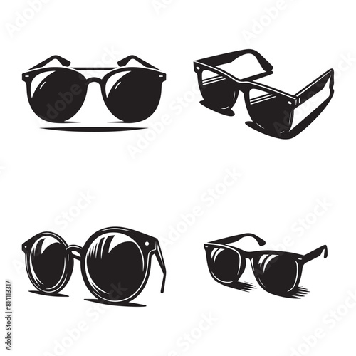 Sunglass tropical vector design1