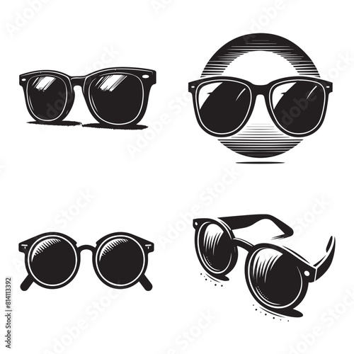 Sunglass tropical vector design1