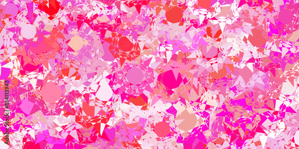 Light Pink vector layout with triangle forms. Light Pink vector layout with triangle forms.