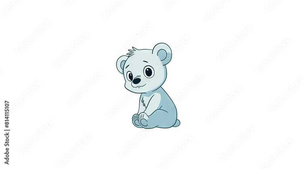 Blue koala sitting atop white floor beside wall with word koala displayed Blue koala sitting atop white floor beside wall with word koala displayed