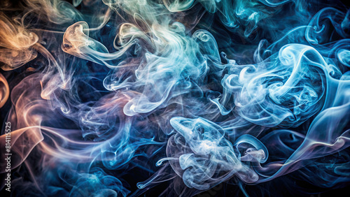 Smoke swirling in chaotic yet mesmerizing patterns 