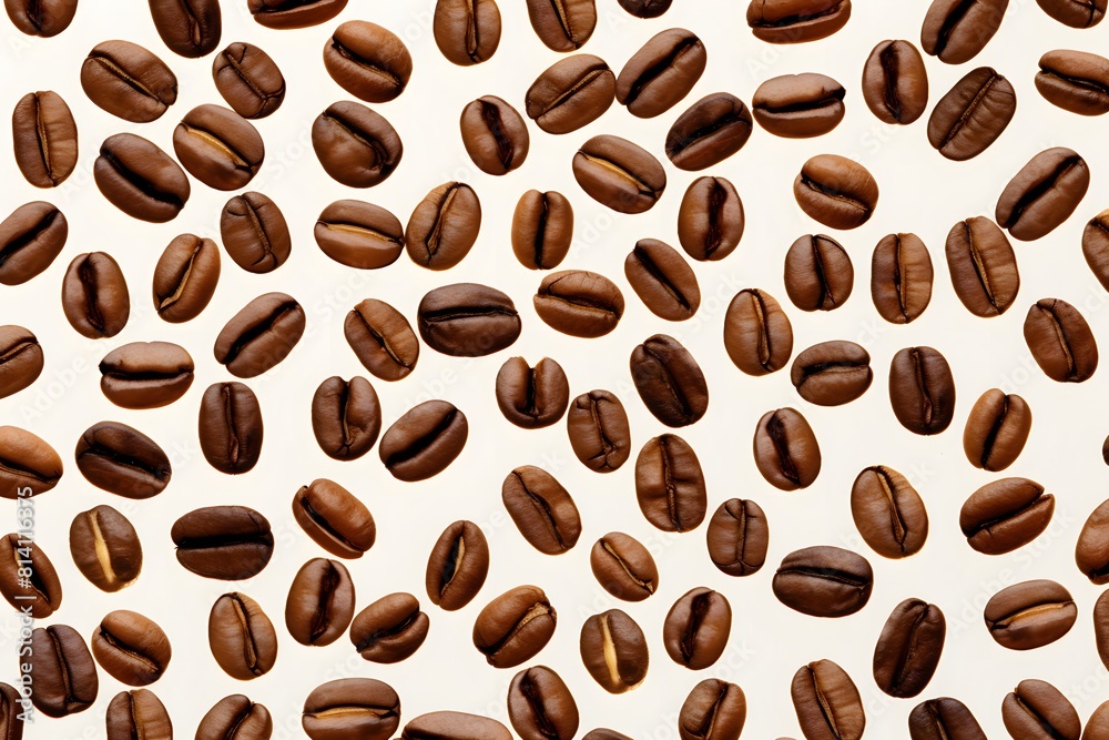 coffee beans repeating line pattern generative ai