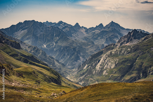 View of the valley to the West from the descent of Col de la Seigne