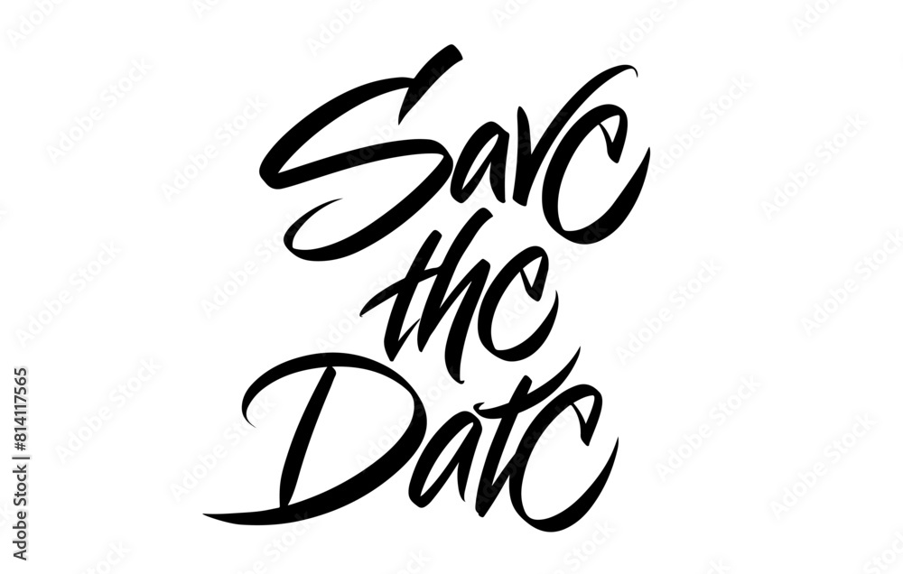 Obraz premium Brushpen Lettering Save the Date