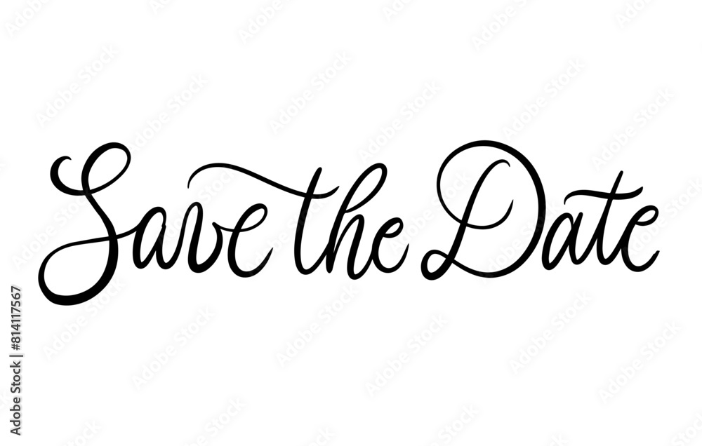 Save The Date Copperplate