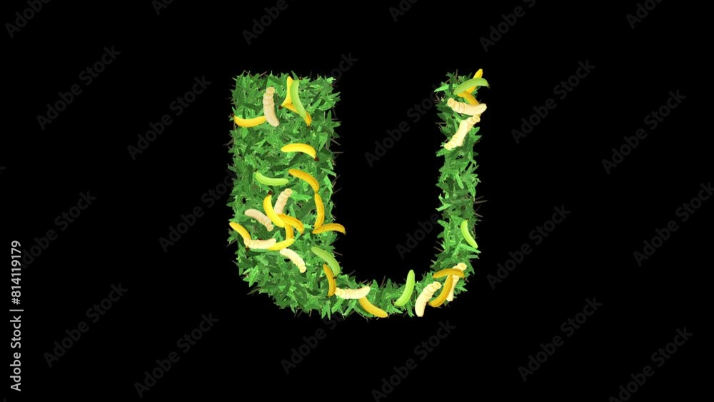 Botanical Alphabet Typography: Letter 'U' in Banana with leaves and Branches, This video offers a captivating blend of typography and nature. Botanical Alphabet Typography: Letter 'U' in Banana with leaves and Branches, This video offers a captivating blend of typography and nature.