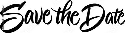 Photography Brush Pen Lettering Save the Date