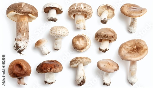 mushrooms isolated on a