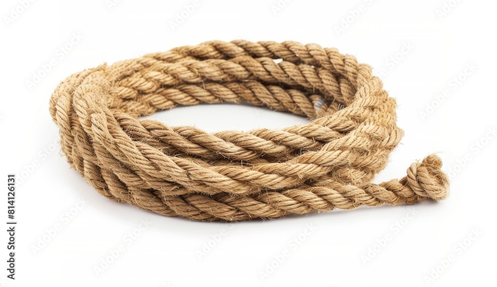 old rope isolated on a white background old rope isolated on a white background