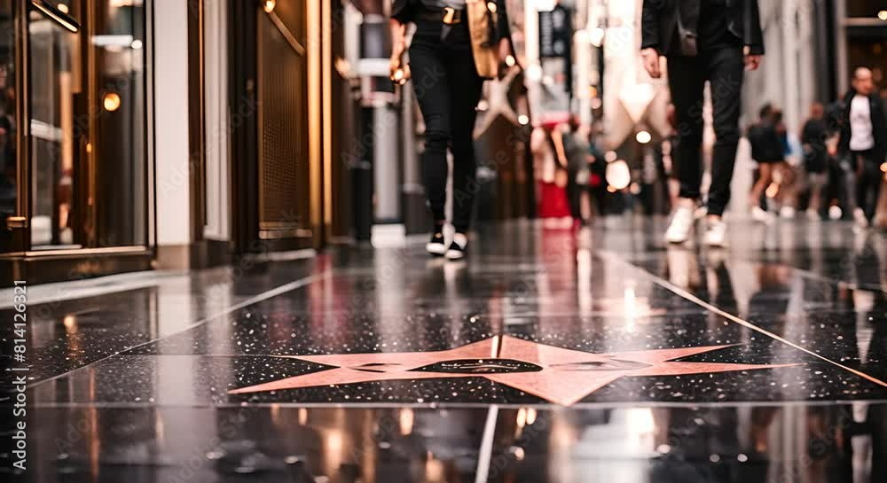 Stars on the walk of fame.