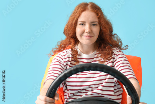 Pretty young woman with ste...