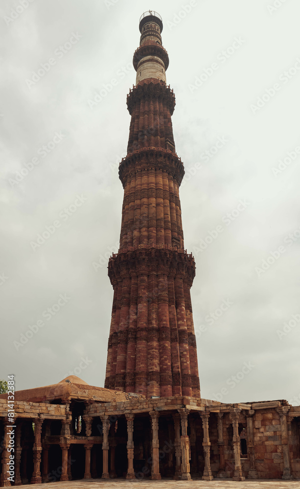 Qutub Minar is the tallest brick minaret in the world. Delhi. India. Qutub Minar is the tallest brick minaret in the world. Delhi. India.