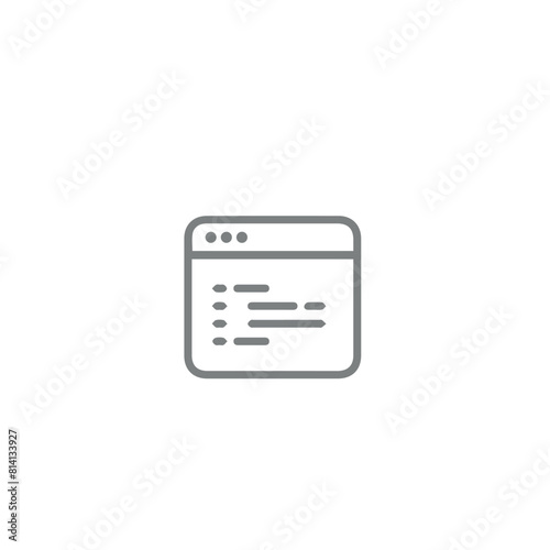 web development line vector icon