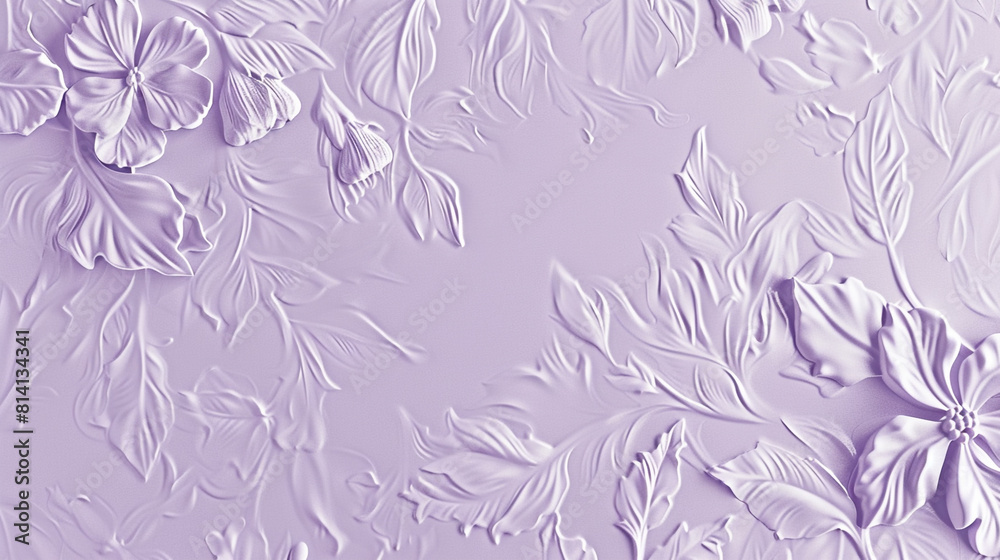 Soft lilac wall texture with a floral embossed pattern, adding a touch of romance to any room.