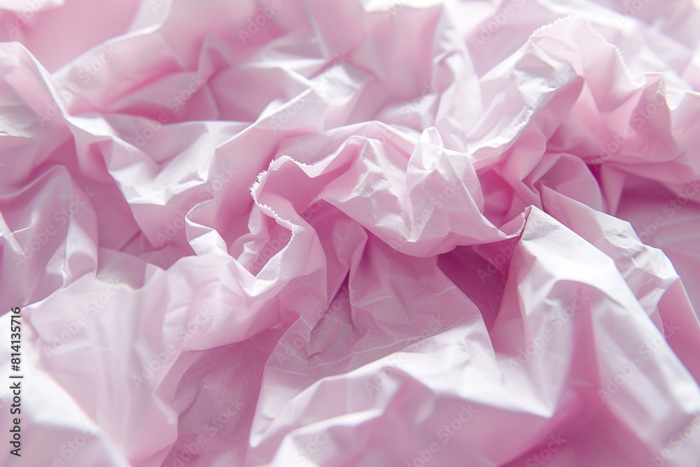 Soft tissue paper texture with creases and a gentle touch in baby pink. Soft tissue paper texture with creases and a gentle touch in baby pink.
