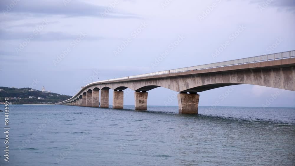 Kouri Big Bridge at sunset Okinawa Island, Japan. Dramatic weather. High quality 4k footage. Kouri Big Bridge at sunset Okinawa Island, Japan. Dramatic weather. High quality 4k footage.