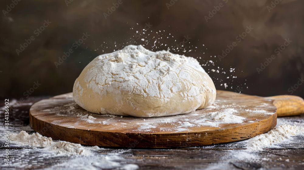 fresh dough ready for baking on wooden background fresh dough ready for baking on wooden background