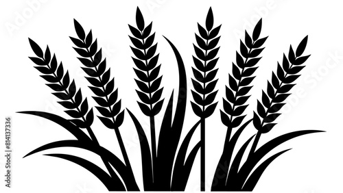 corn stalks and barley grain, bundled together in a versatile cornstalk silhouette collection