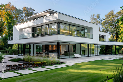 Modern luxury home with lush garden © ALEXSTUDIO