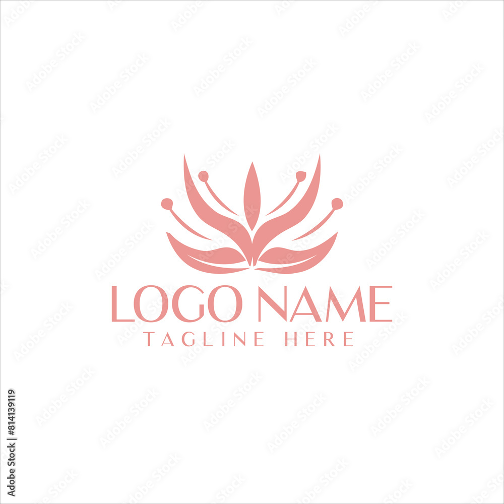 Natural beauty logo design vector for woman Premium Vector

