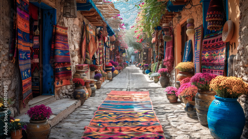 Cultural diversity: Colorful street scene at a traditional market © senadesign