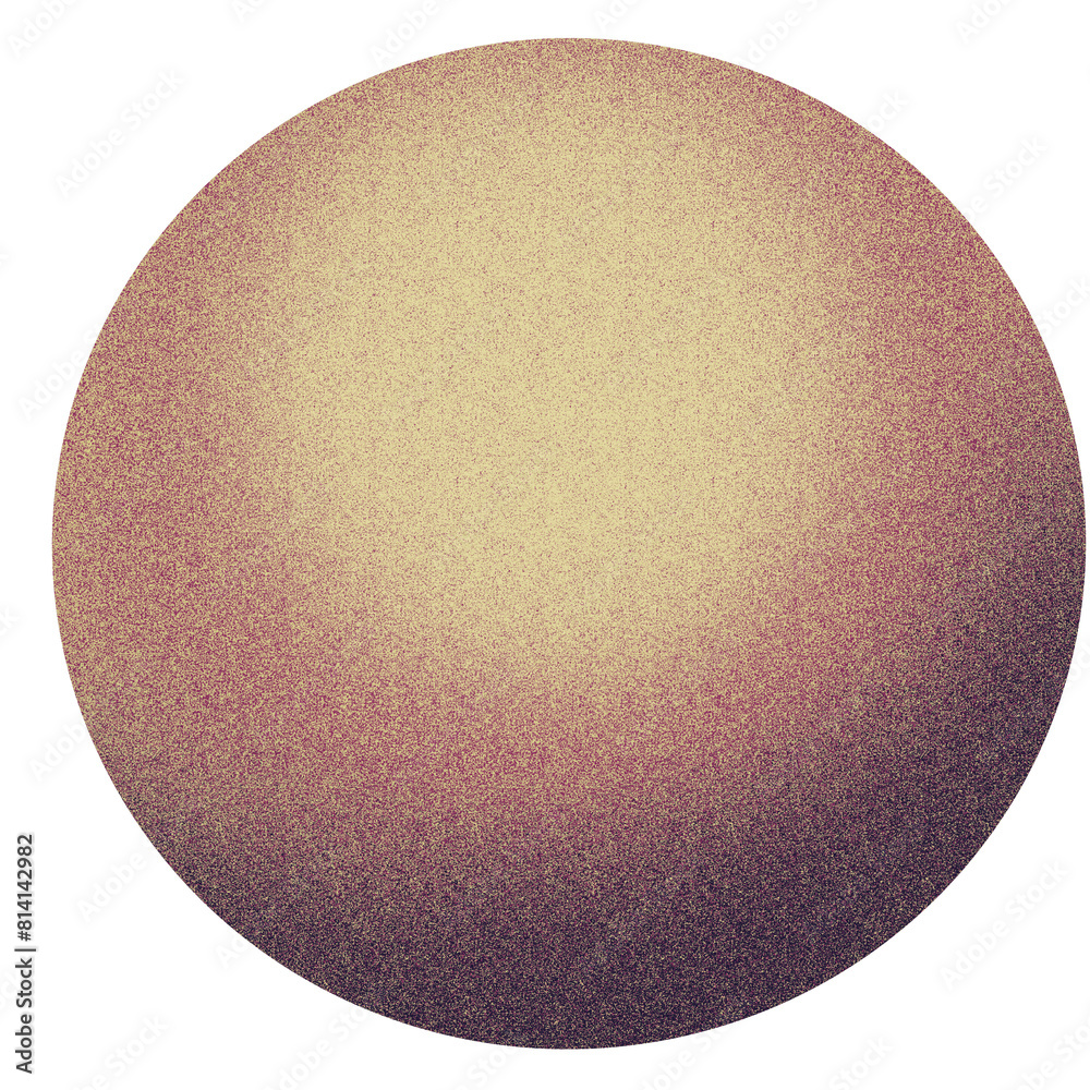circle round with noisy grain background texture planet