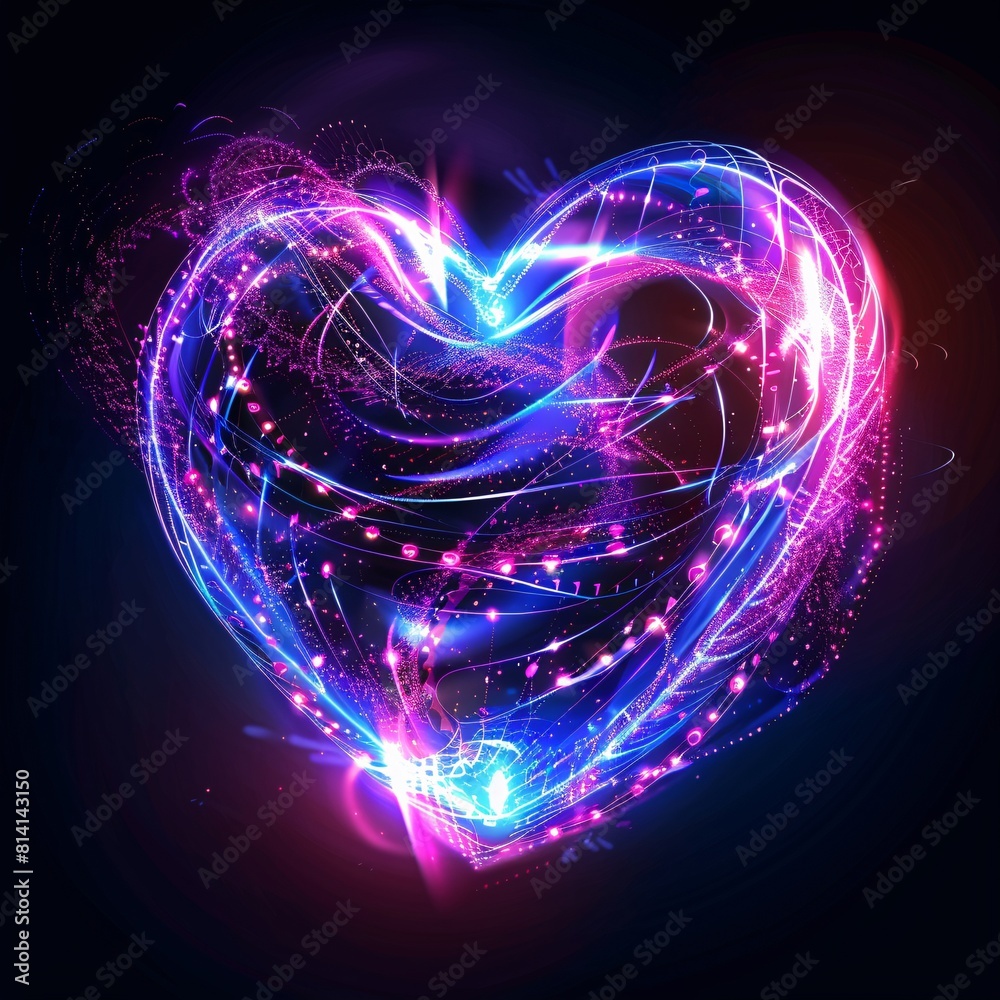 Obraz premium glowing heart 1