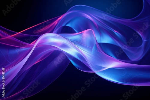 Vibrant abstract neon waves background with flowing design and modern digital art for wallpaper and contemporary creative illustration