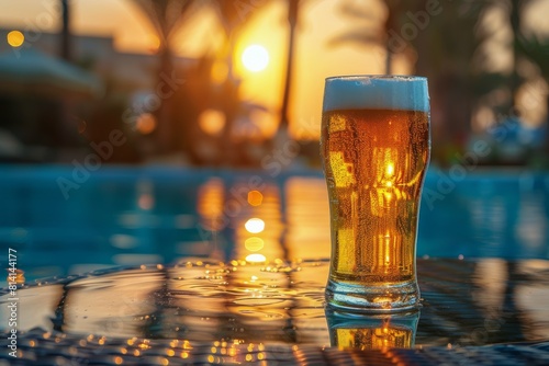 Glass of Beer on Table
