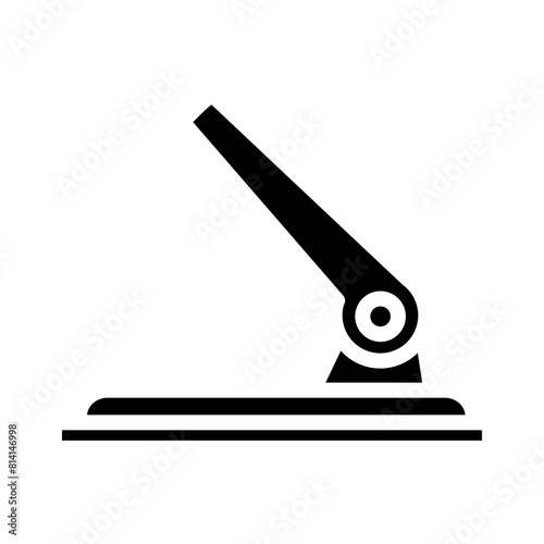 Punching Machine Gliph Icon Design
