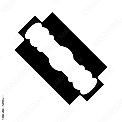 Shaving Blade Gliph Icon Design