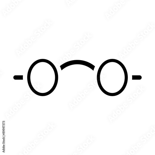 Reading Glasses Gliph Icon Design