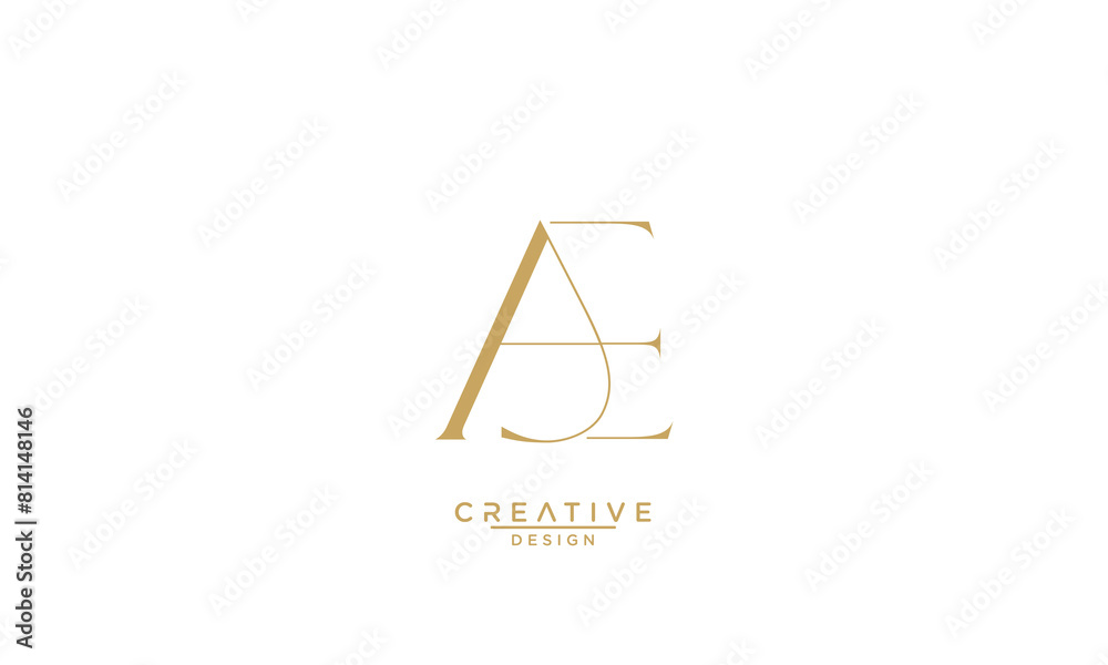 AE, EA, A, E, Abstract Letters Logo Monogram AE, EA, A, E, Abstract Letters Logo Monogram