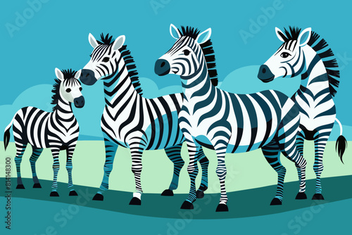 zebra cartoon vector illustration