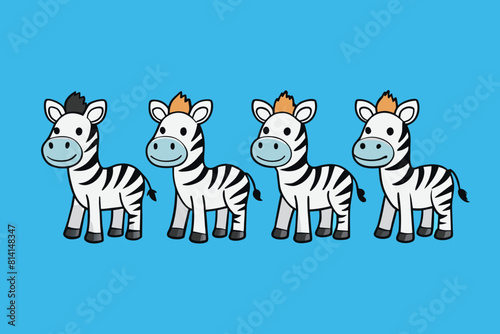 zebra cartoon vector illustration