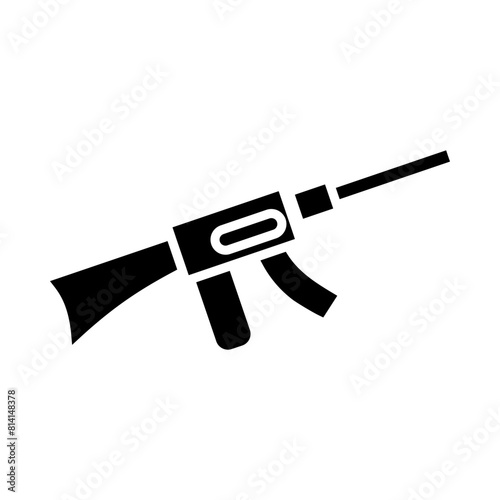 Rifle Gliph Icon Design