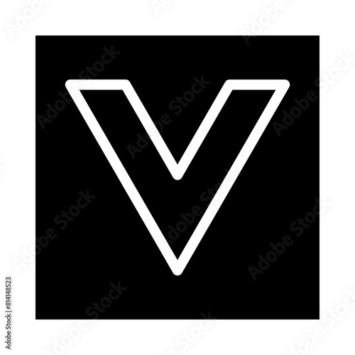 Scroll Down Gliph Icon Design