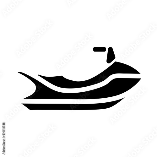 Jet Ski Gliph Icon Design