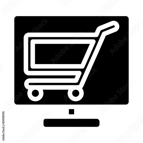 Online Store Gliph Icon Design